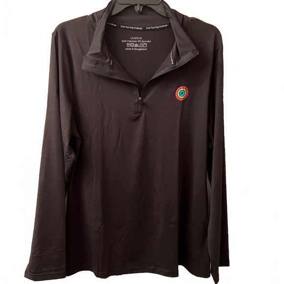Apple Employee Close Your Rings 2022 Challenge 1/4 Zip Black Pullover Female XL - Picture 1 of 4